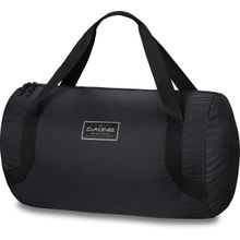 Спортивная мужская дорожная маленькая сумка из нейлона Dakine Stashable Duffle Black 005 цвет чёрный с двумя ремнями
