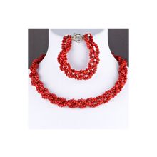 Бусики-Колечки Комплект Коралл "Мадрид" арт. П4146