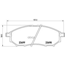 Колодки Тормозные Дисковые | Перед | Nissan Qashqai   Qashqai +2 I (J10, Jj10) 2.0 All-Wheel Drive 02.2007 - 12.2013 <=> Nissan Murano Ii (Z51) 3.5 4x4 12.2010 - 09.2014 Brembo арт. P56058
