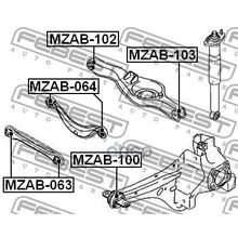 Сайлентблок Тяги | Зад Прав Лев | Mazda Cx-7 Er 2006-2012 Febest арт. MZAB102