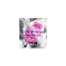 Toyfa Basic Розовое эрекционное кольцо с вибратором и подхватом (розовый)