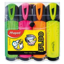 Текстовыделитель FLUO PEPS CLASSIC 1-5 мм, 4 цвета 4 шт бокс. MAPED