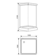 Душевая кабина ARCUS STYLE S-43 100х100 низкий поддон