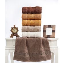 Полотенце TWO DOLPHINS  махровое жаккард 70х140 (6 шт) (E631) ILAYDA