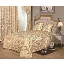 Покрывало 240х260 см + 2 наволочки 50х50 см Asabella (Анабелла) 33В золотисто-молочный