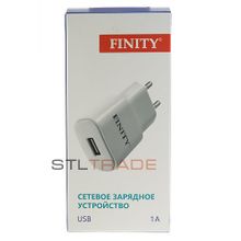 Сетевое зарядное устройство с USB Finity FT-05 1A, белое