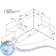 Акриловая ванна Aquanet Mayorca 150x100 R