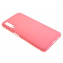 Силиконовый чехол TPU Case матовый Samsung A750 розовый