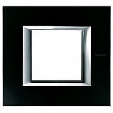 Рамка 1 пост AXOLUTE, черное стекло |  код. HA4802VNN |  Bticino