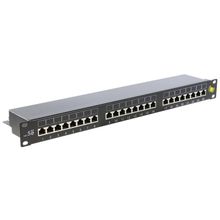 Коммутационная панель   Patch Panel 19" 1U STP 24 port кат  5e  Exalan+    EX03-F24