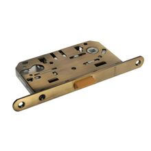 Замок дверной межкомнатный под цилиндр Morelli 1885Р AB бронза с пласт.яз.