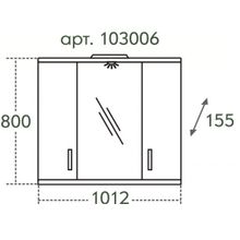 СанТа Зеркальный шкаф Турин 100