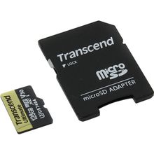 Карта памяти   Transcend   TS128GUSDU3M   microSDXC 128Gb UHS-I  U3  +  microSD--SD Adapter