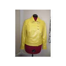 Пошив кожаных курток (на фото модель в лимонном цвете). ИНТЕРНЕТ-АТЕЛЬЕ