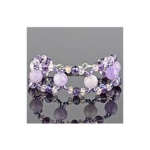 Бусики-Колечки Браслет Аметист, хрусталь "Витальяна" арт. ПЛ-3204