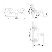 Смеситель Lemark Pramen LM3318B с гигиеническим душем