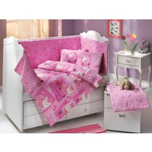 Комплект постельного белья детское поплин "LITTLE SHEEP", розовый, 100% хлопок