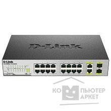 D-Link DES-1018P A2A Неуправляемый коммутатор с 16 портами 10 100BASE-TX 8 портов с поддержкой PoE и 2 комбо-портами 10 100 1000BASE-T SFP и функцией энергосбережения