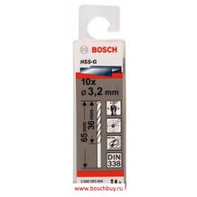 Bosch Набор 10 HSS-G сверл 3,2 мм DIN 338 (2608595056 , 2.608.595.056)