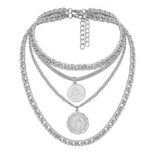 Многослойное колье "Монета" (арт. 81219-89)