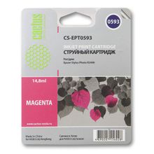 Картридж струйный Cactus CS-EPT0593 пурпурный для Epson Stylus Photo R2400 (14.8мл)