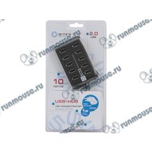 Разветвитель 10 портов USB2.0 5bites "HB210-205PBK", внешн., с блоком питания (ret) [137894]