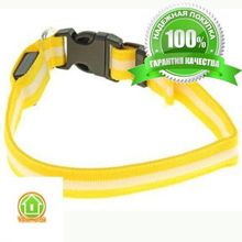 Светящийся ошейник - 30-35 см - желтый