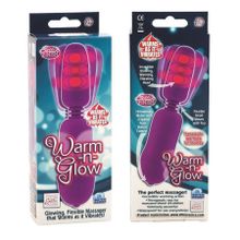 California Exotic Novelties Фиолетовый вибростимулятор с функцией нагрева WARM N GLOW MASSAGER (фиолетовый)