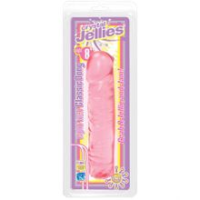 Розовый прозрачный гелевый фаллоимитатор Сristal Jellies - 20 см. (729)