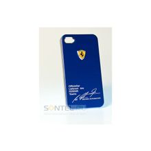 Задняя накладка алюминиевая Ferrari для iPhone 4S Blue 00019649