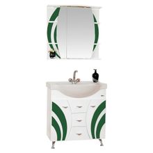 Misty Зеркальный шкаф Каролина 70 L зеленое стекло