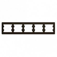 Рамка 5 постов GLOSSA, горизонтальная, шоколад |  код. GSL000805 |  Schneider Electric
