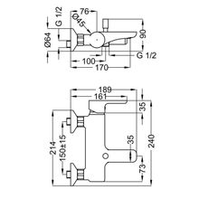 Смеситель для ванны и душа CEZARES DOLCE-VM2-01-Cr DOLCE-VM2-01-Cr