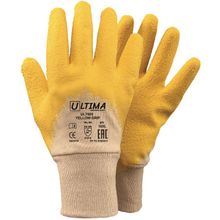 Ultima 600 Yellow Grip 8 M хлопок, латекс, ребристое покрытие