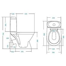 Унитаз-компакт Santek Римини WH302130 косой выпуск