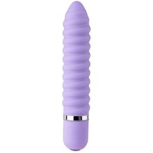 Dream Toys Фиолетовый ребристый мини-вибратор NEON WICKED WAND PURPLE - 11,4 см. (фиолетовый)