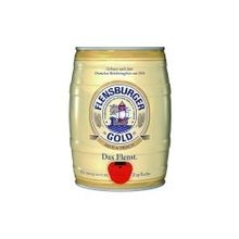 Пиво Фленсбургер Голд, 5.000 л., 4.8%, фильтрованное, светлое, железная бочка, 1