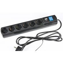 сетевой фильтр MOST HV6 Black, 6 розеток, 5 метров, черный