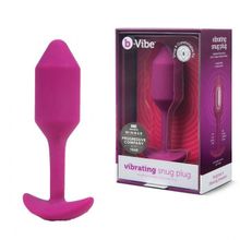 b-Vibe Розовая пробка для ношения с вибрацией Snug Plug 2 - 11,4 см. (розовый)