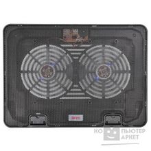 Buro Подставка для ноутбука 15.6"355x255x30mm 2xUSB 2x 140mmFAN 657г металлическая сетка пластик черный BU-LCP156-B214H