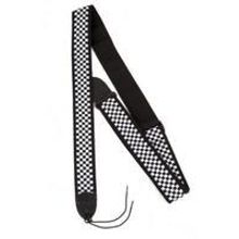 2` NYLON CHECKER BOARD STRAP BLACK WHITE