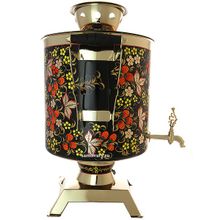 Самовар электрический 25 литров с художественной росписью "Хохлома" с автоматическим отключением при закипании, арт. 124547а