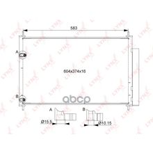Радиатор Кондиционера С Осушителем Toyota Auris (E15-E18) 1.33-1.8 07--   Avensis (T27) 1.8-2.2 08- LYNXauto арт. RC0100