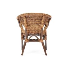 Tetchair Комплект обеденный "Mandalino" 05 21 ( 4 кресла + стол обеденный )  без подушек , walnut (грецкий орех), плетение-банановые листья