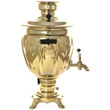 Электрический самовар 3 л желтый "желудь" на 110 Вт (для заграницы) с автоматическим отключением при закипании воды, арт. 161500з