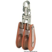 Osculati Tufnol HYE block 2 pulleys 10x35mm TW, 55.007.01