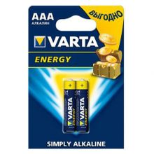 Батарейка AAA VARTA LR03 2BL Energy, щелочная, 2 шт, в блистере (4103-213)