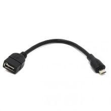 Адаптер OTG USB 2.0 Af - micro B, 0.1 м, черный, 5bites (UA-AF-MICRO5-OTG)