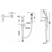 Bravat Stream Смеситель для умывальника с гигиеническим душем F13783C-3