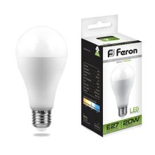 Feron Лампа светодиодная Feron E27 20W 4000K Шар Матовая LB-98 25788 ID - 235018